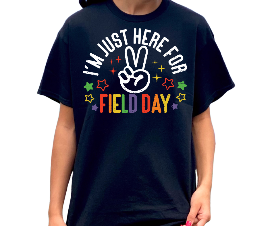 I am just here for field day Gildan unisex tee
