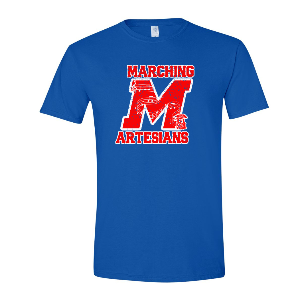 Vintage Music Note Marching Artesian Unisex Spirit Tee