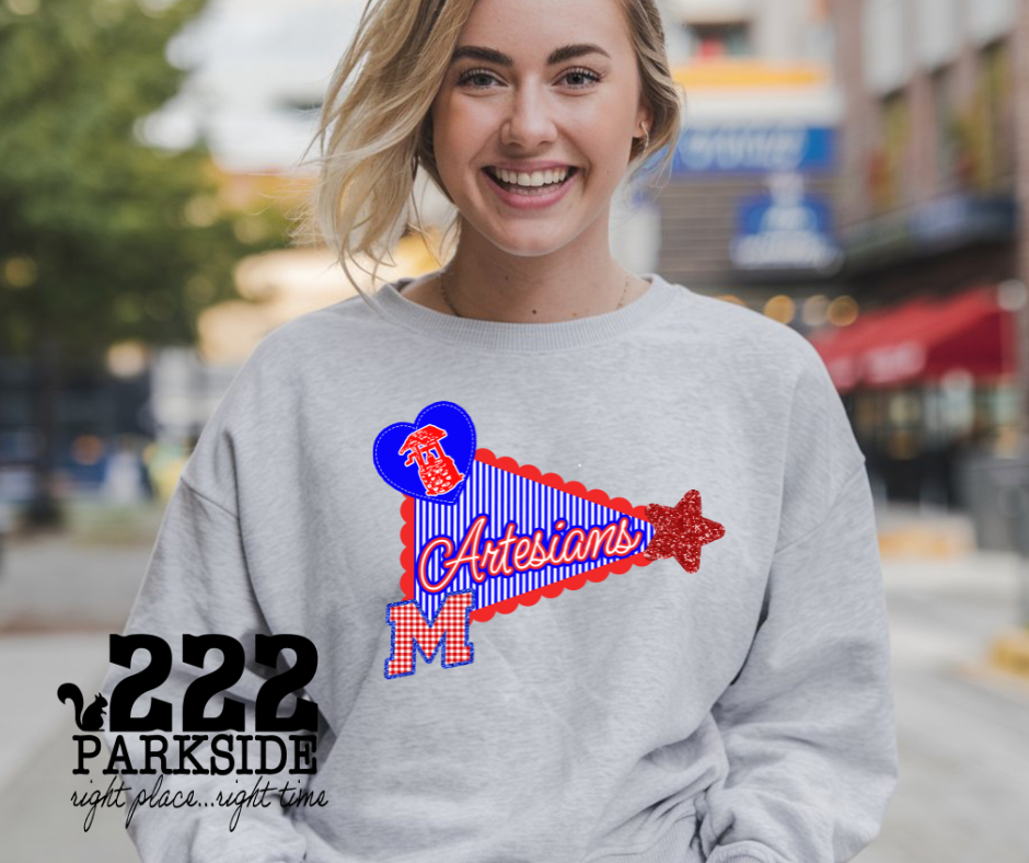vintage pennant sweatshirt