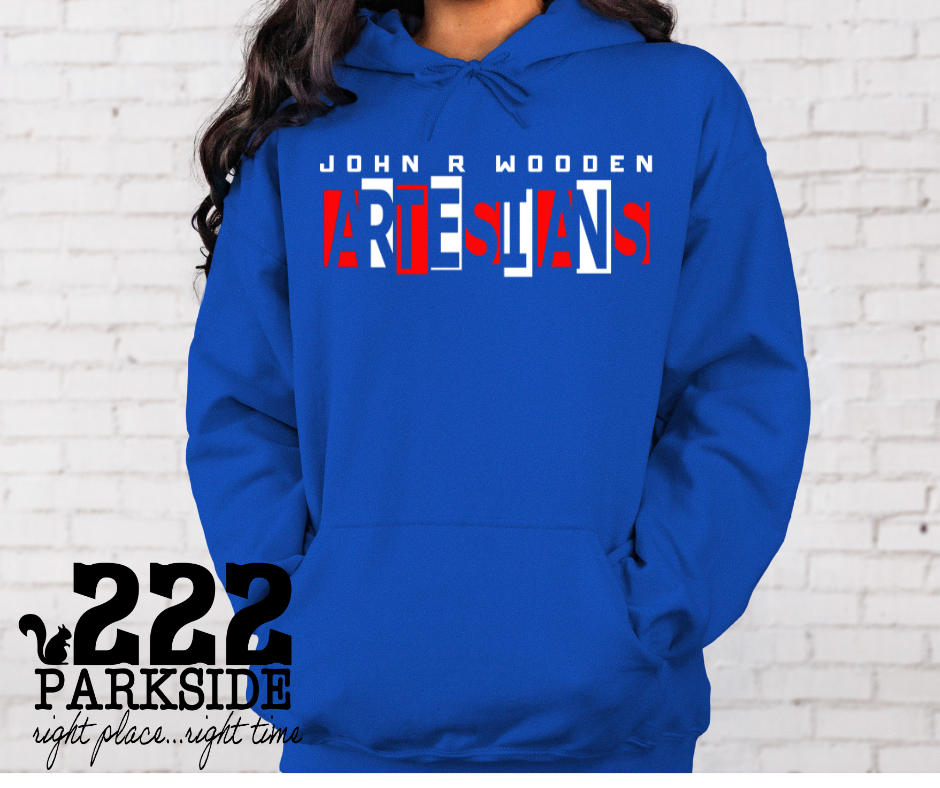 John R Wooden Blocks Hoodie
