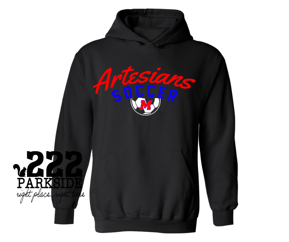 Artesians Soccer ball and M Hoodie