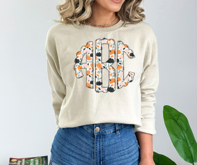 Custom Monogram Fall Pumpkin Sweatshirt
