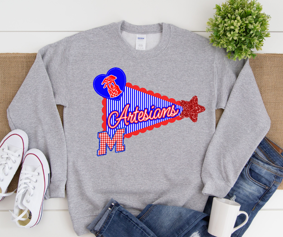 Artesian vintage pennant sweatshirt