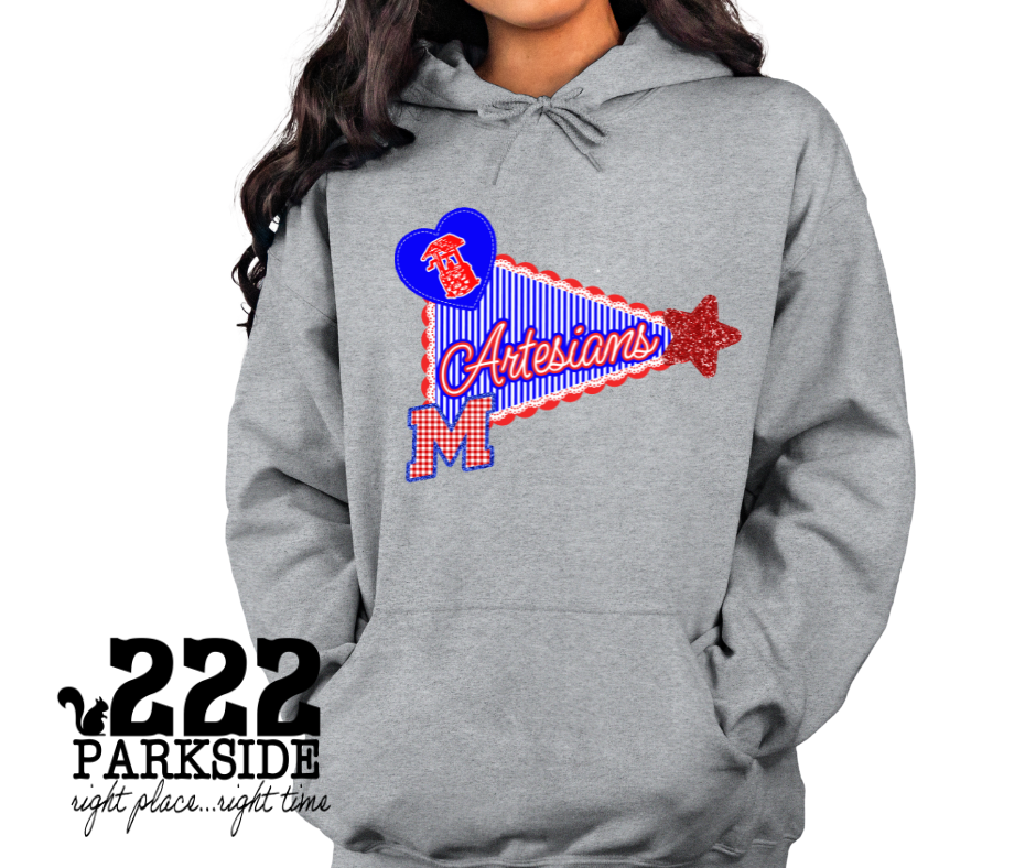 Artesian vintage pennant hoodie