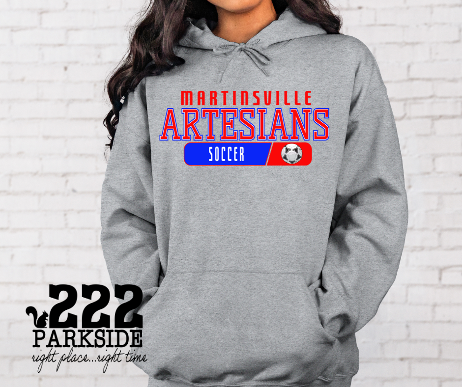 Martinsville Soccer block Hoodie