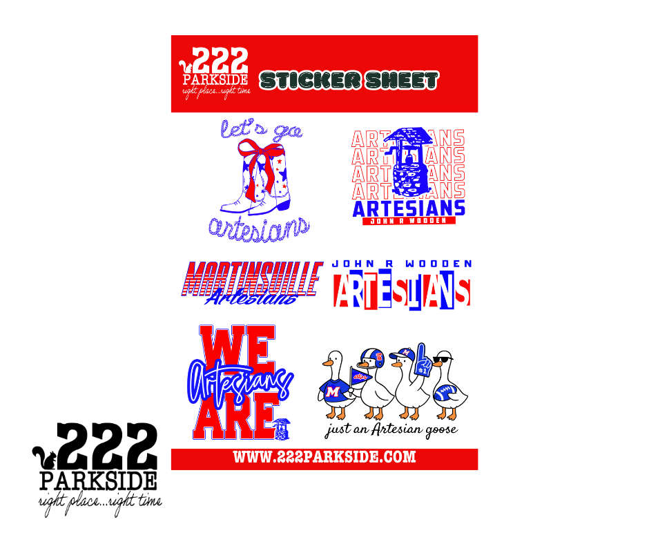 John R Wooden Sticker Sheet