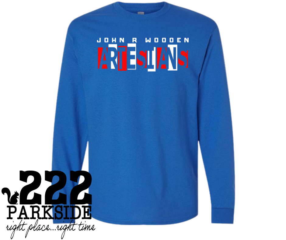 John R Wooden Blocks Long Sleeve Shirt