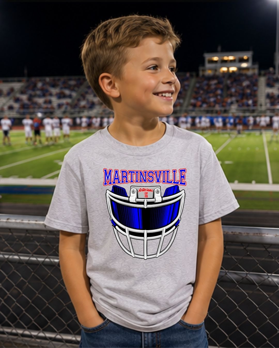 Martinsville Artesians Helmet Youth Tee