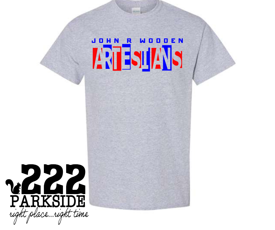 John R Wooden Artesian block Graphic Unisex Tee