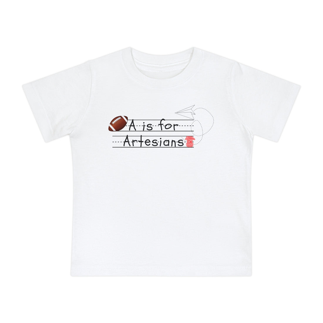 A is for Artesians Baby Short Sleeve T-Shirt