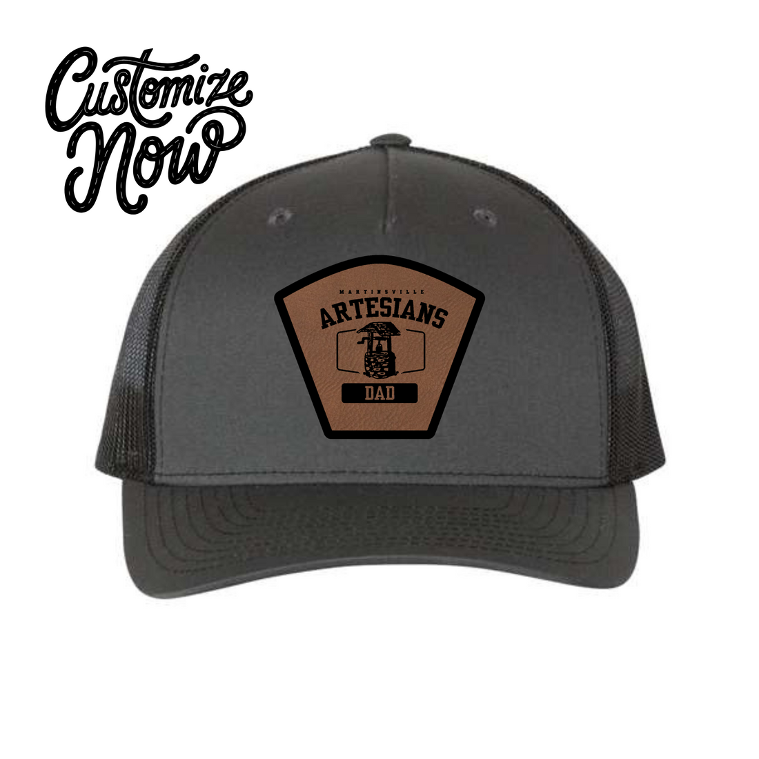 Artesians GRANDPA/Dad Leather Hat Patch– Unisex School Spirit Tee