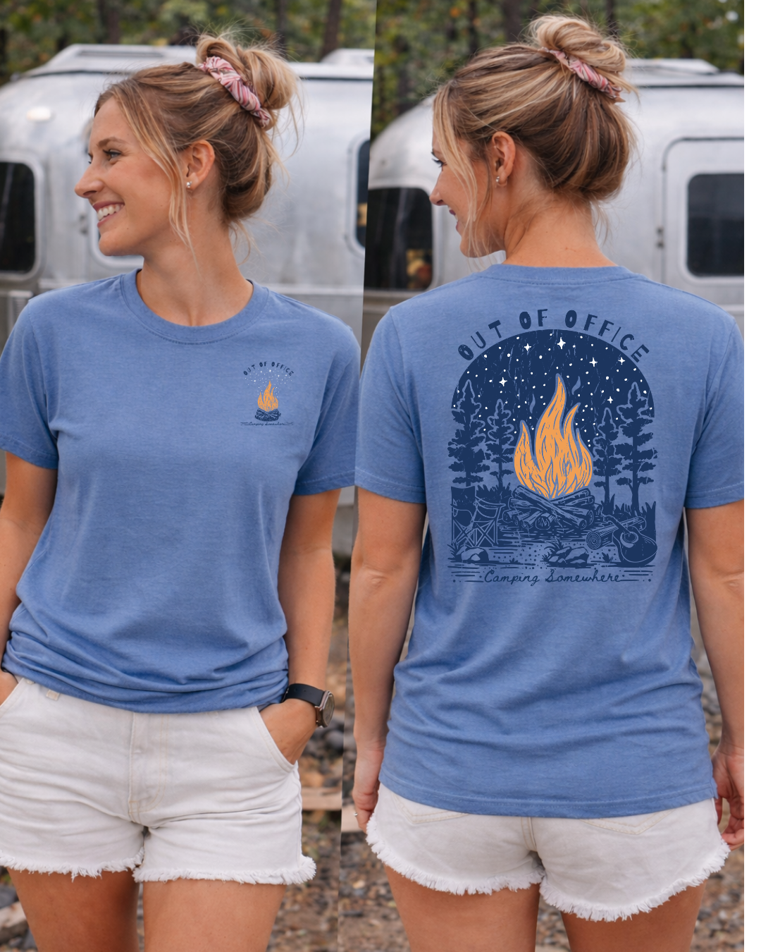 OUT OF THE OFFICE CAMPFIRE COMFORT COLOR TEE