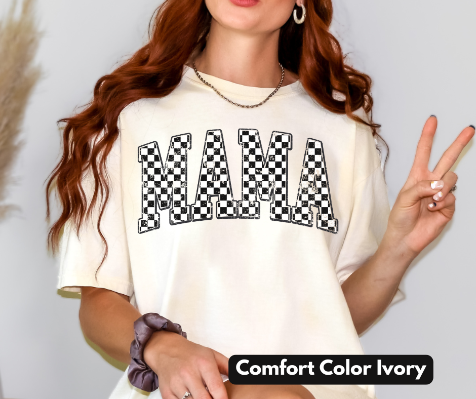 Checkered Mama Comfort Color