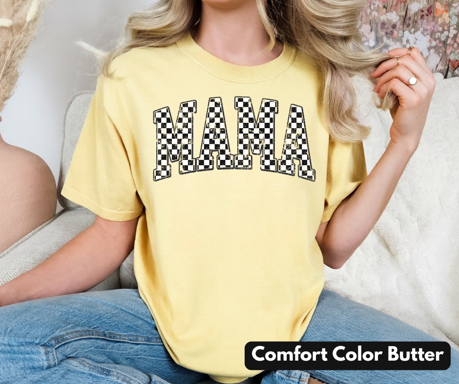 Checkered Mama Comfort Color