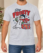 Alternate Stay Frosty men's Christmas tee