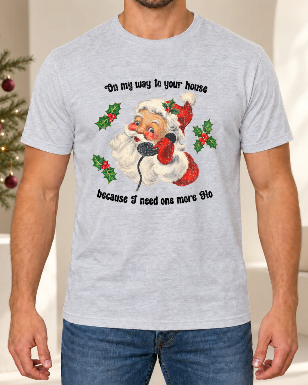 Alternate ash On My Way to Your House funny Christmas tee
