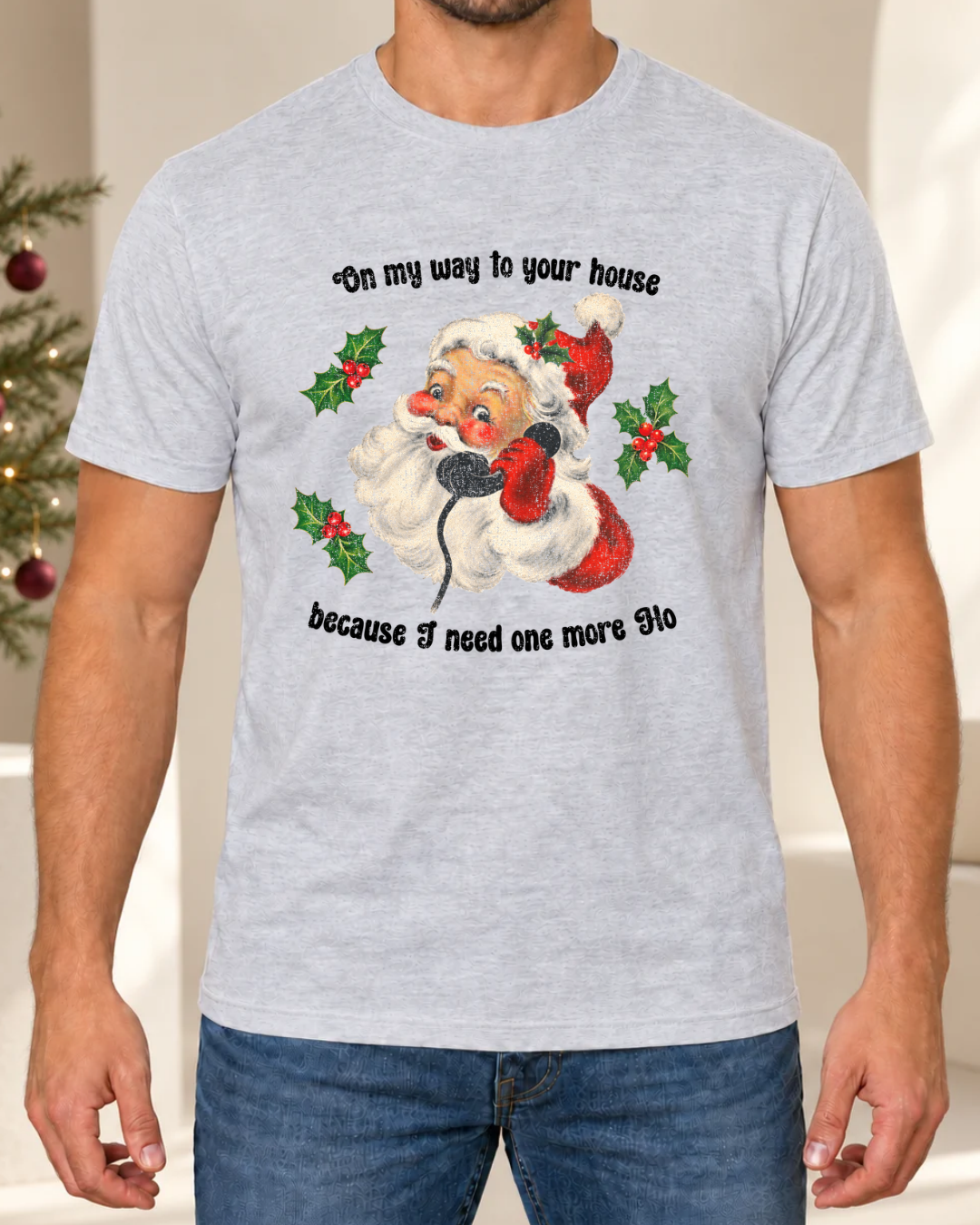Alternate ash On My Way to Your House funny Christmas tee