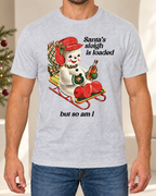 Alternate ash Santa's Sleigh Is Loaded men's tee