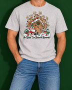 I Said The Schmidt House | Funny Holiday Men's Graphic Tee shown in ash on a male model