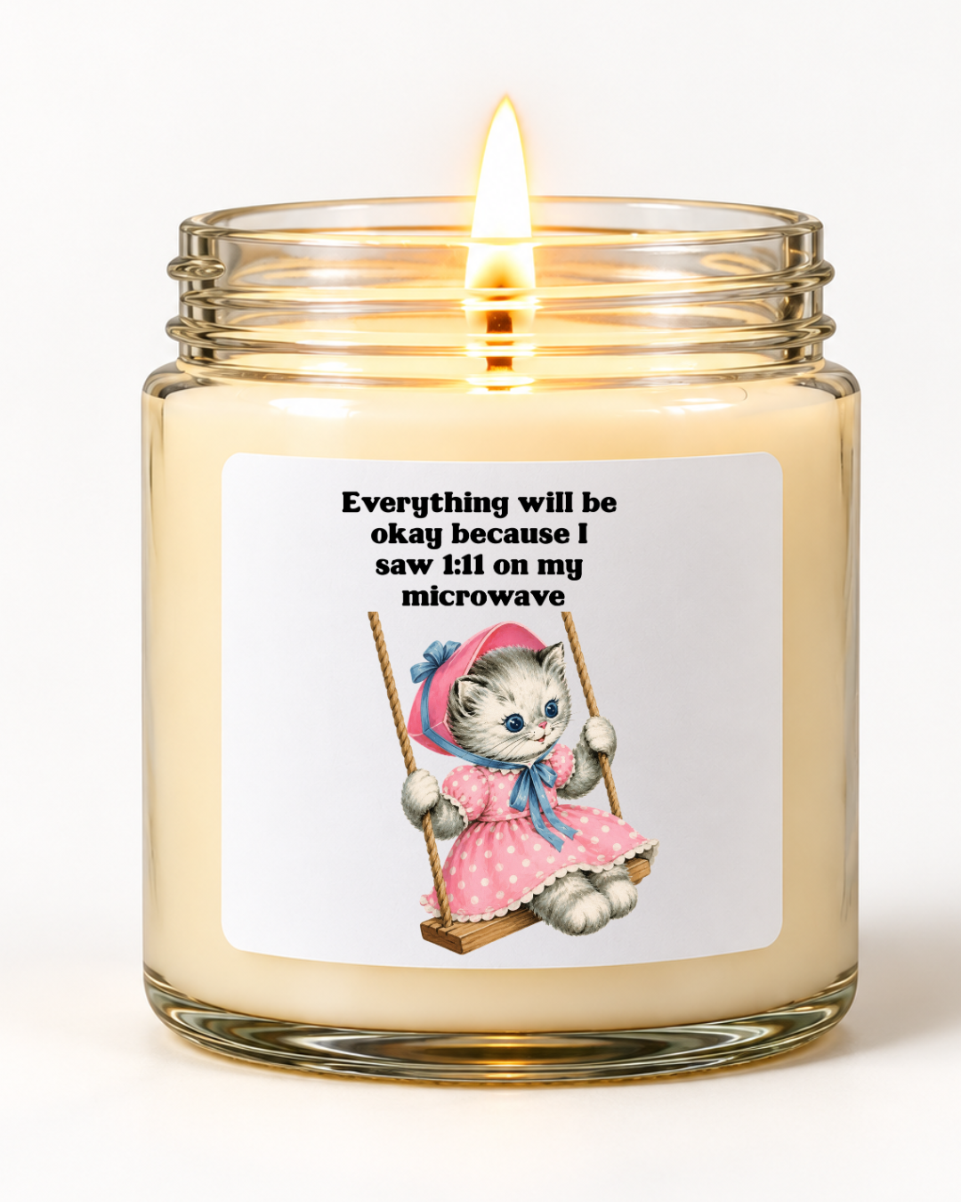 6 Ounce Candle 1:11 Microwave Kitten view 2