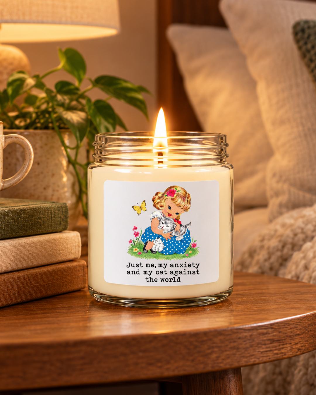 Just Me, My Anxiety and My Dog Against the World | 6 Ounce Candle - photograph 11
