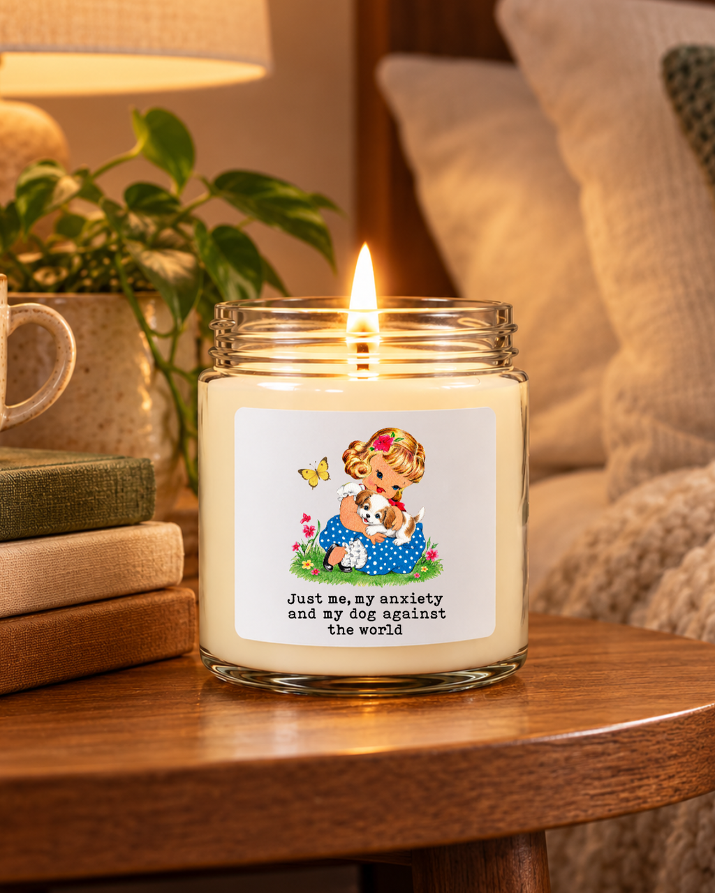 Just Me, My Anxiety and My Dog Against the World | 6 Ounce Candle - photograph 8