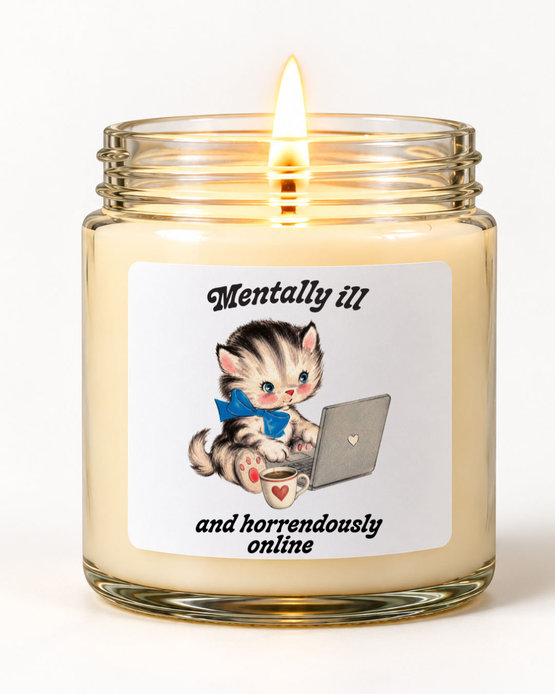 Mentally Ill and Horrendously Online | 6 Ounce Candle - photograph 5
