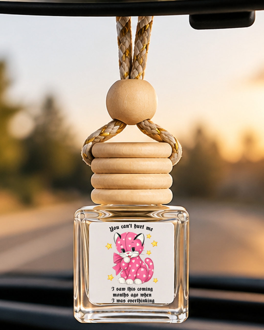 You Can't Hurt Me | Pink Kitten Car Scent - hanging car diffuser