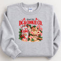 Folded ash vintage Christmas cookie graphic sweatshirt