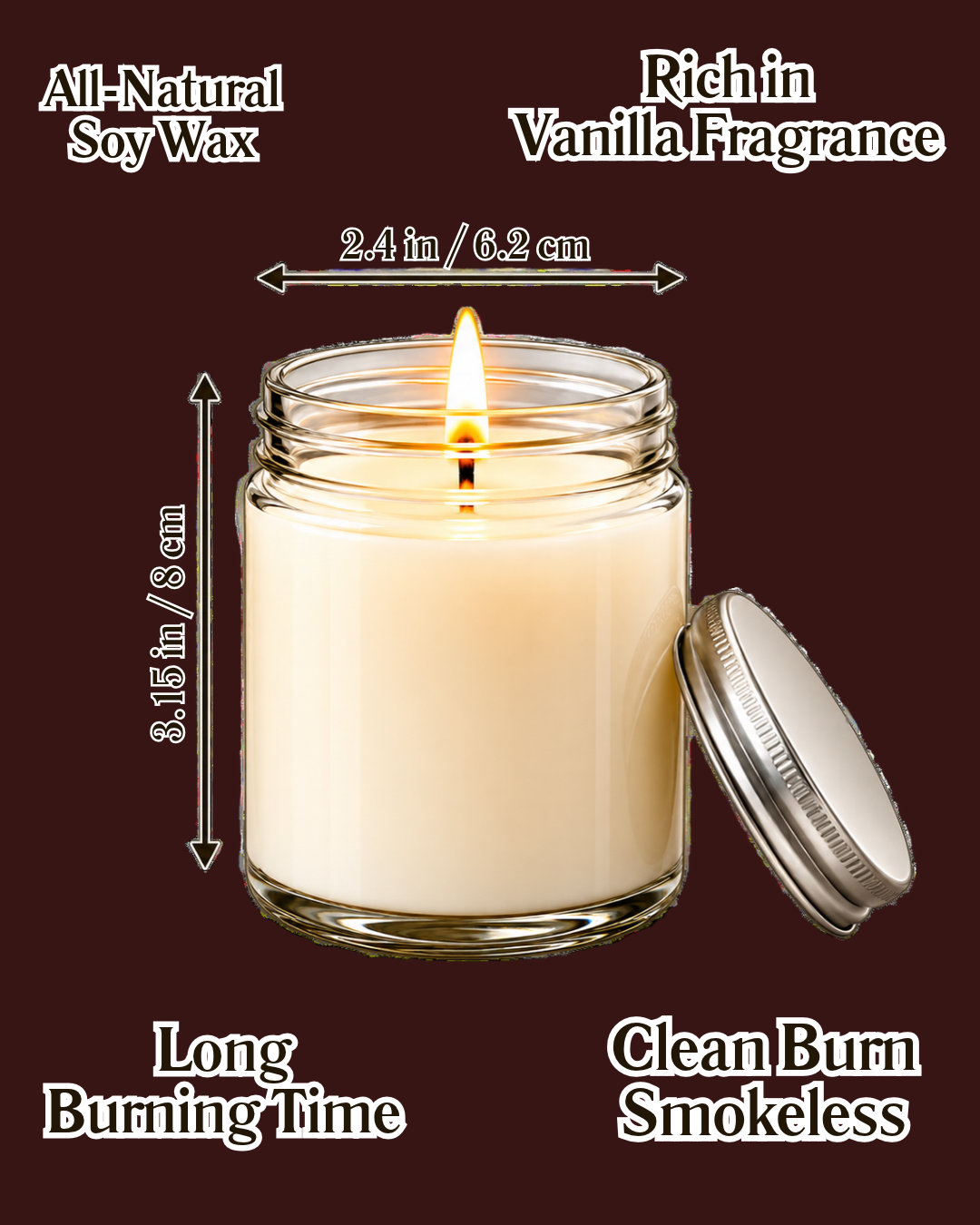 6 ounce candle size and soy wax information