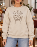 Turkey Day Sand modeled embroidery sweatshirt
