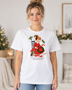 Look at Me Making Christmas All Whimsical and Stuff | Women's Christmas Graphic Tee modeled in White