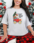 On My Way to Ruin the Vibes at the Christmas Party | Women's Christmas Graphic Tee Ash lifestyle Christmas mockup