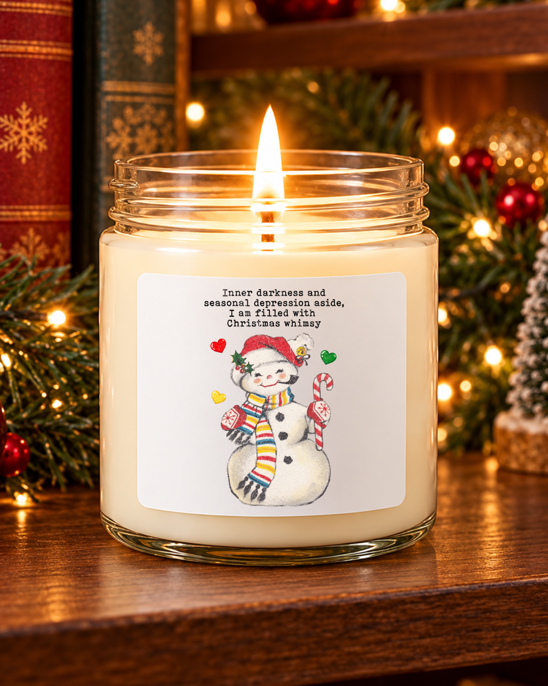 Filled with Christmas Whimsy | Funny Snowman 6 Ounce Candle view 34