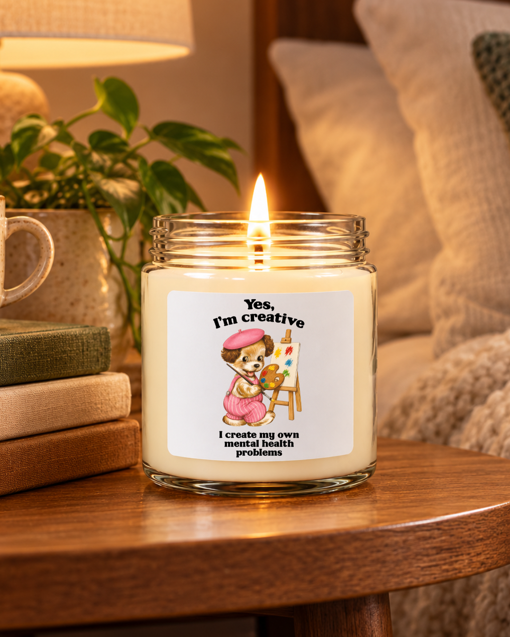 Yes, I'm Creative—I Create My Own Mental Health Problems | 6 Ounce Candle - product image 24
