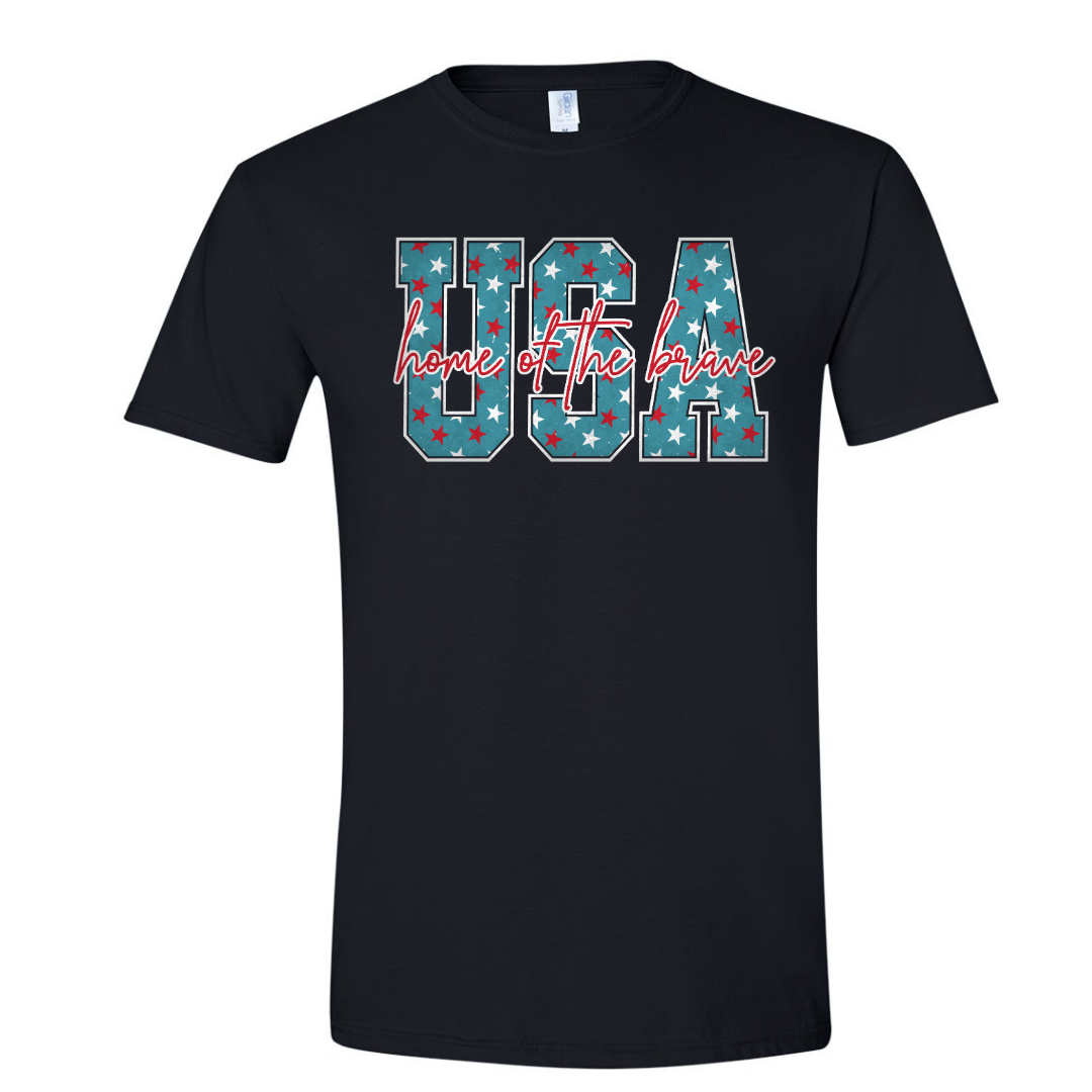 USA home of the brave graphic tee