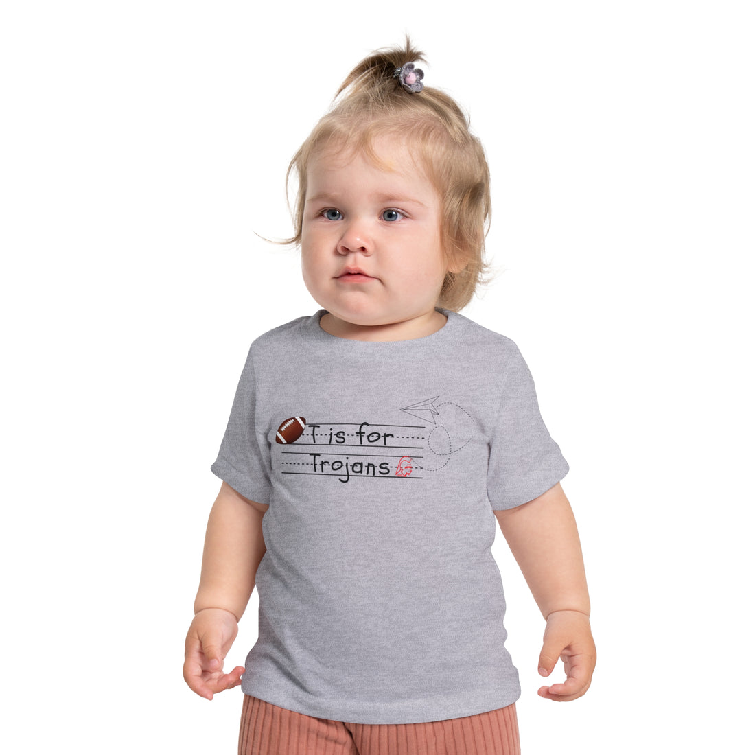 T is for Trojans Baby Short Sleeve T-Shirt