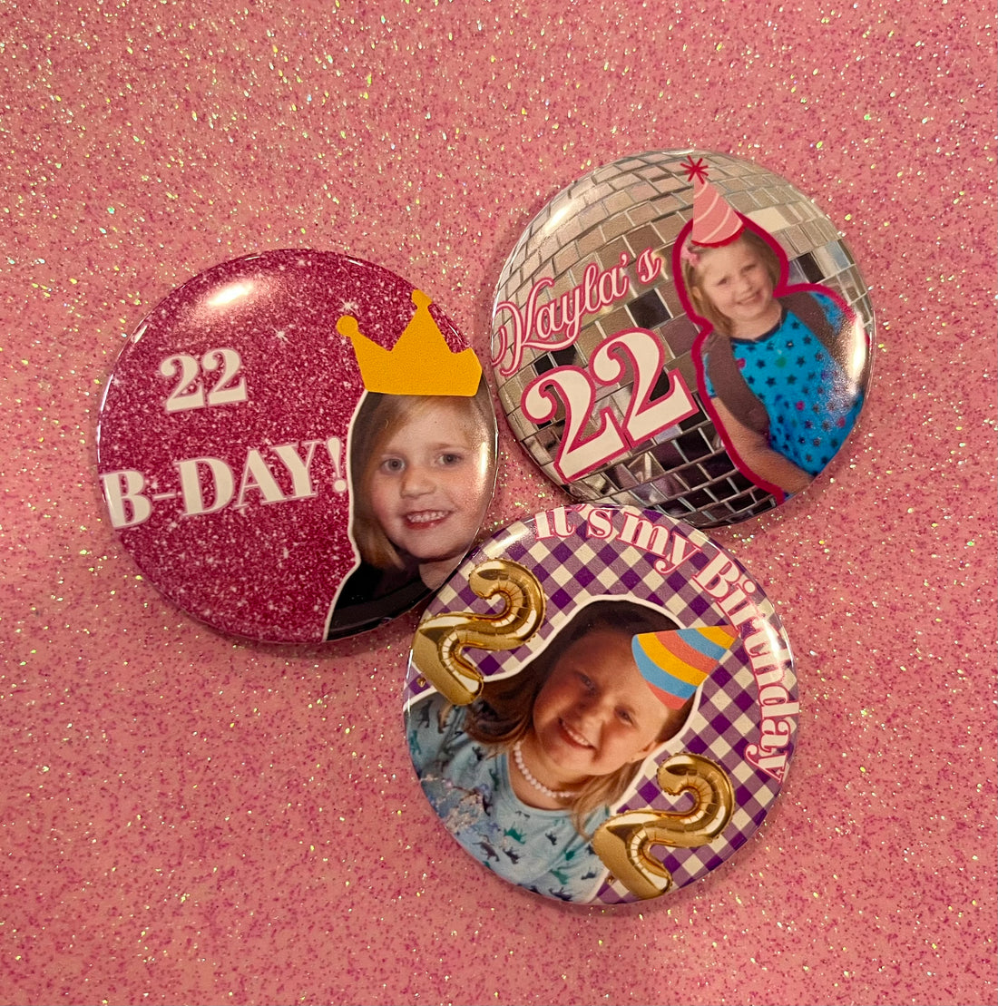 Custom Birthday Buttons