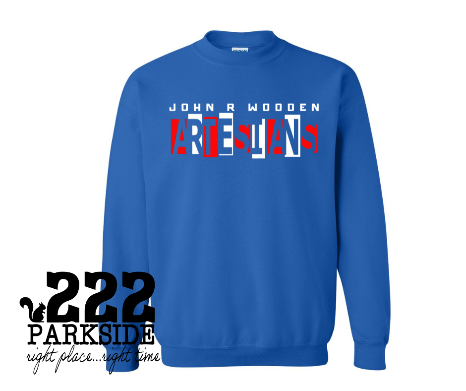 John R Wooden Block Martinsville Sweatshirt
