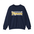 Mooresville Retro Flowers Check Unisex Heavy Blend™ Crewneck Sweatshirt
