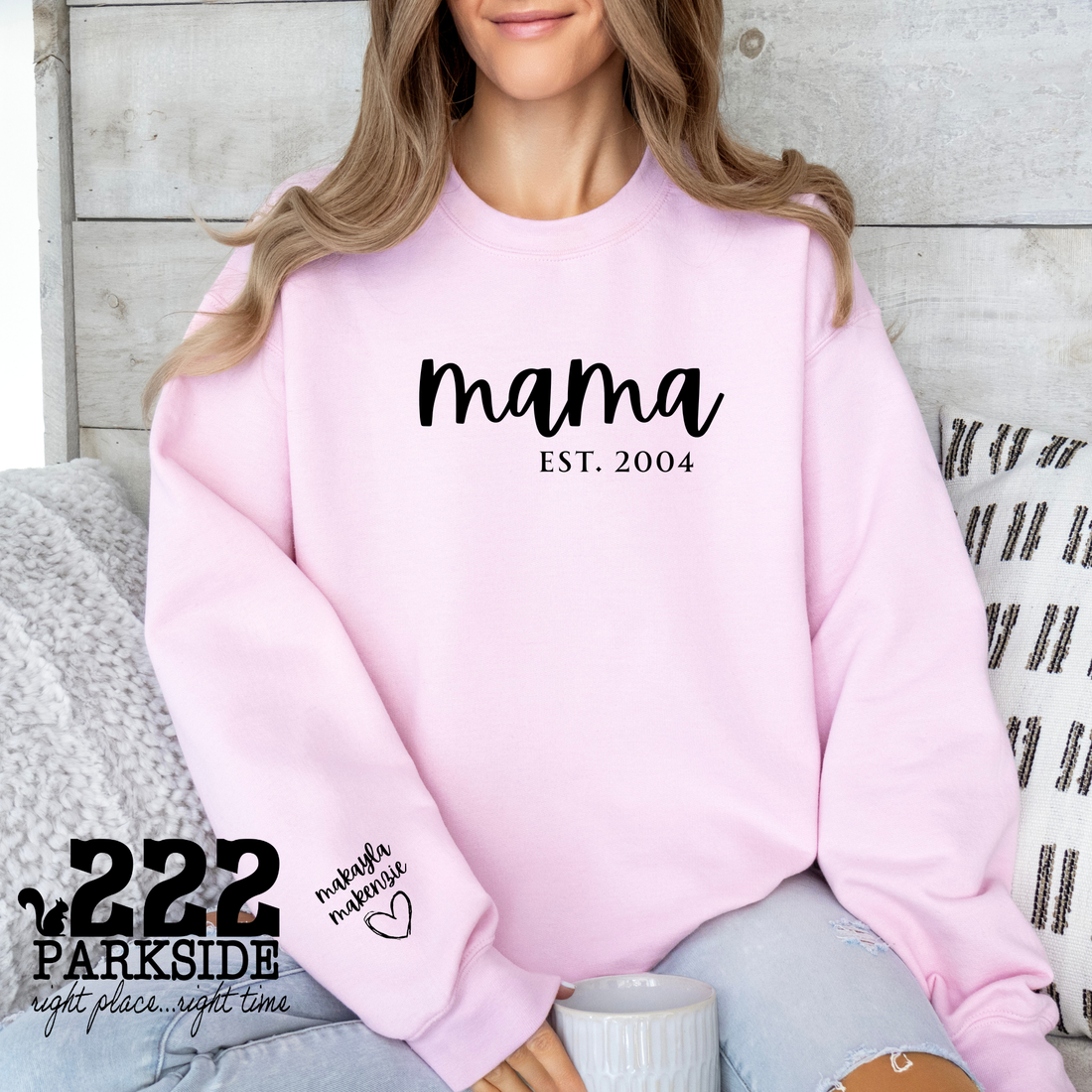 Day 2 Custom Christmas Pick Text, Est Date and sleeve names