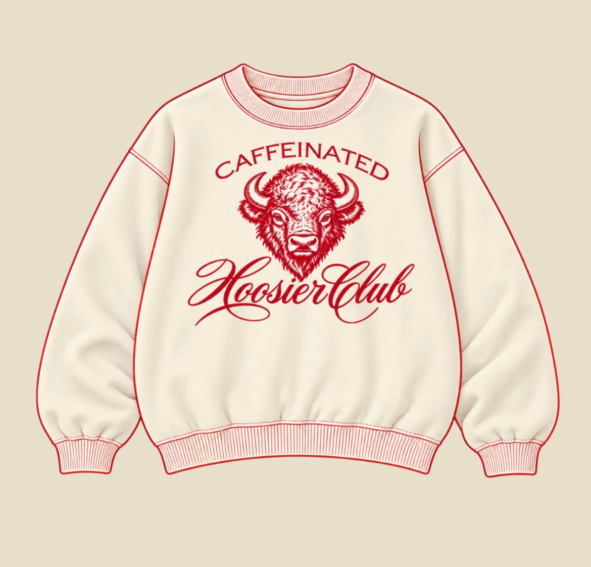 Caffeinated Hoosier Club Sweatshirt