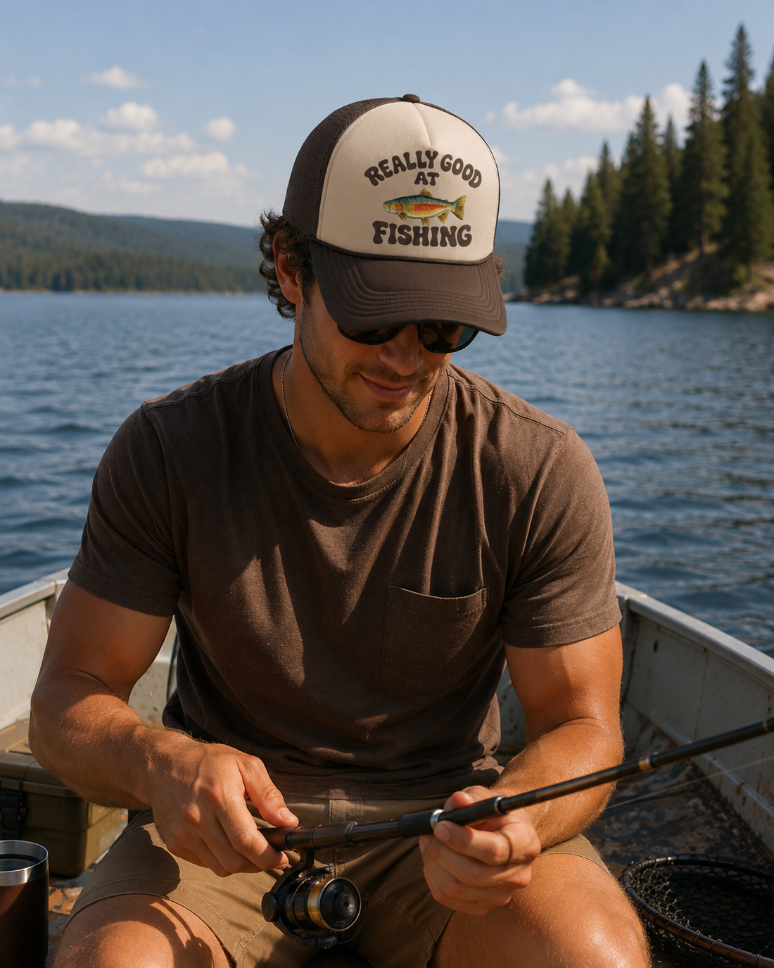 Really Good At Fishing Trucker Hat
