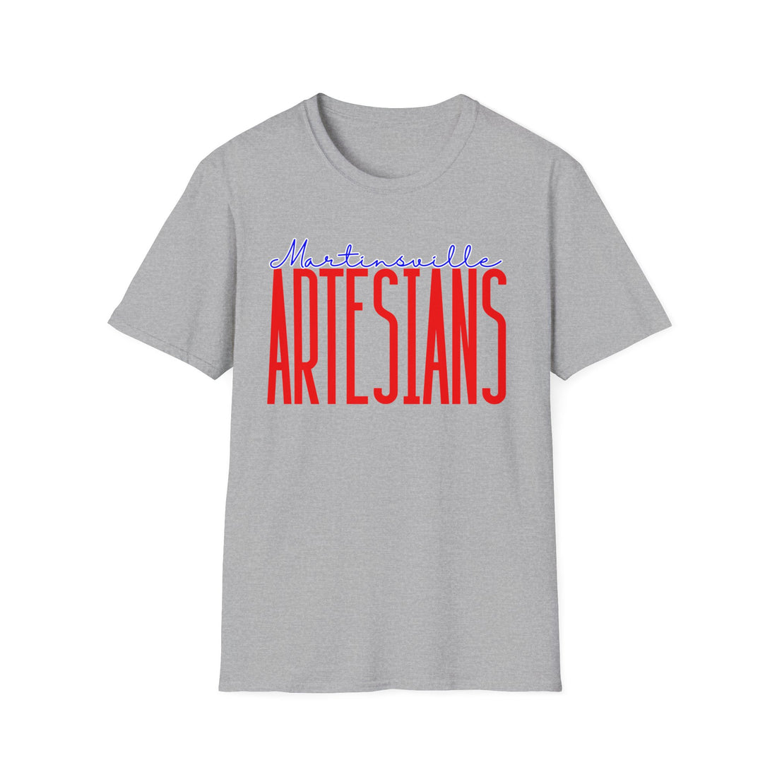 Martinsville Artesians Long Text Spirit Unisex Softstyle T-Shirt