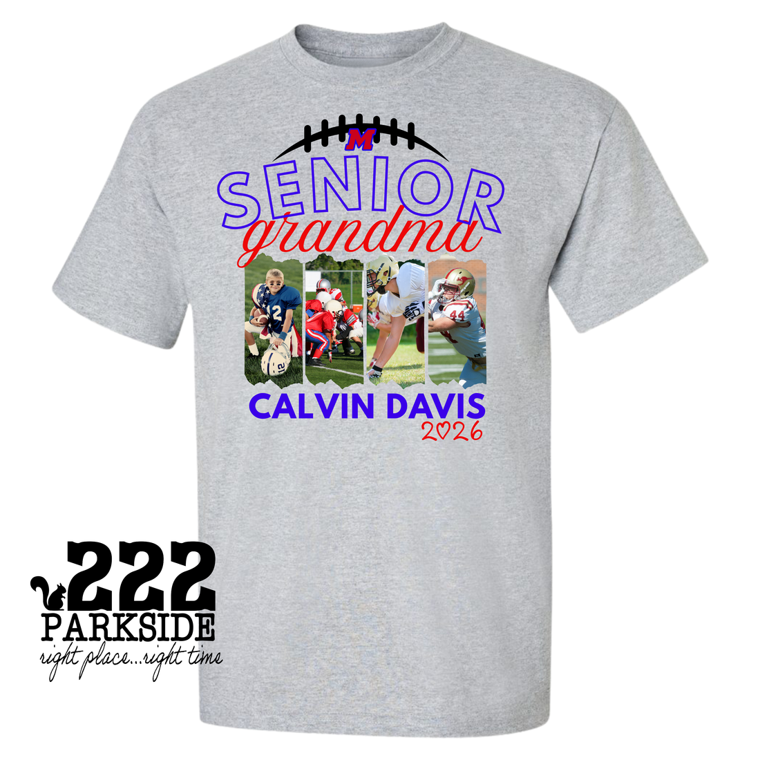 Custom 2026 4 image Martinsville Photo Football Mom/grandma/aunt other 2026 Graphic Tee's