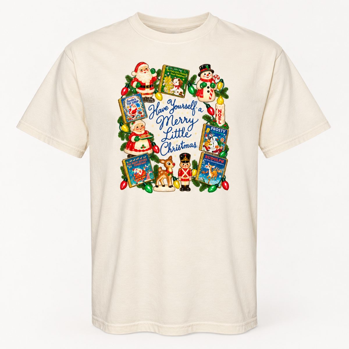 Have Yourself a Merry Little Christmas | Vintage Storybook Tee — Ivory