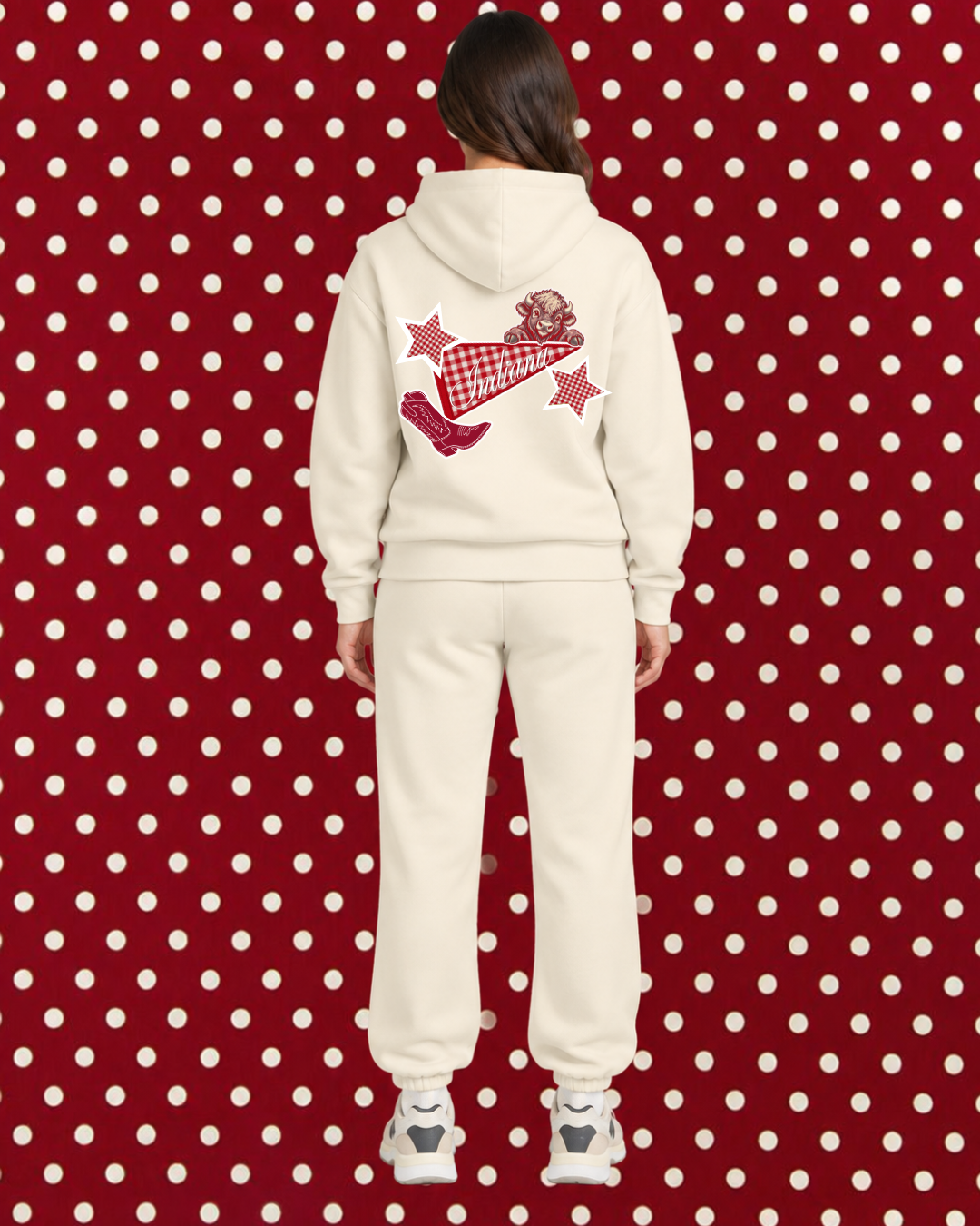 Indiana Pennant Design Hoodie Set