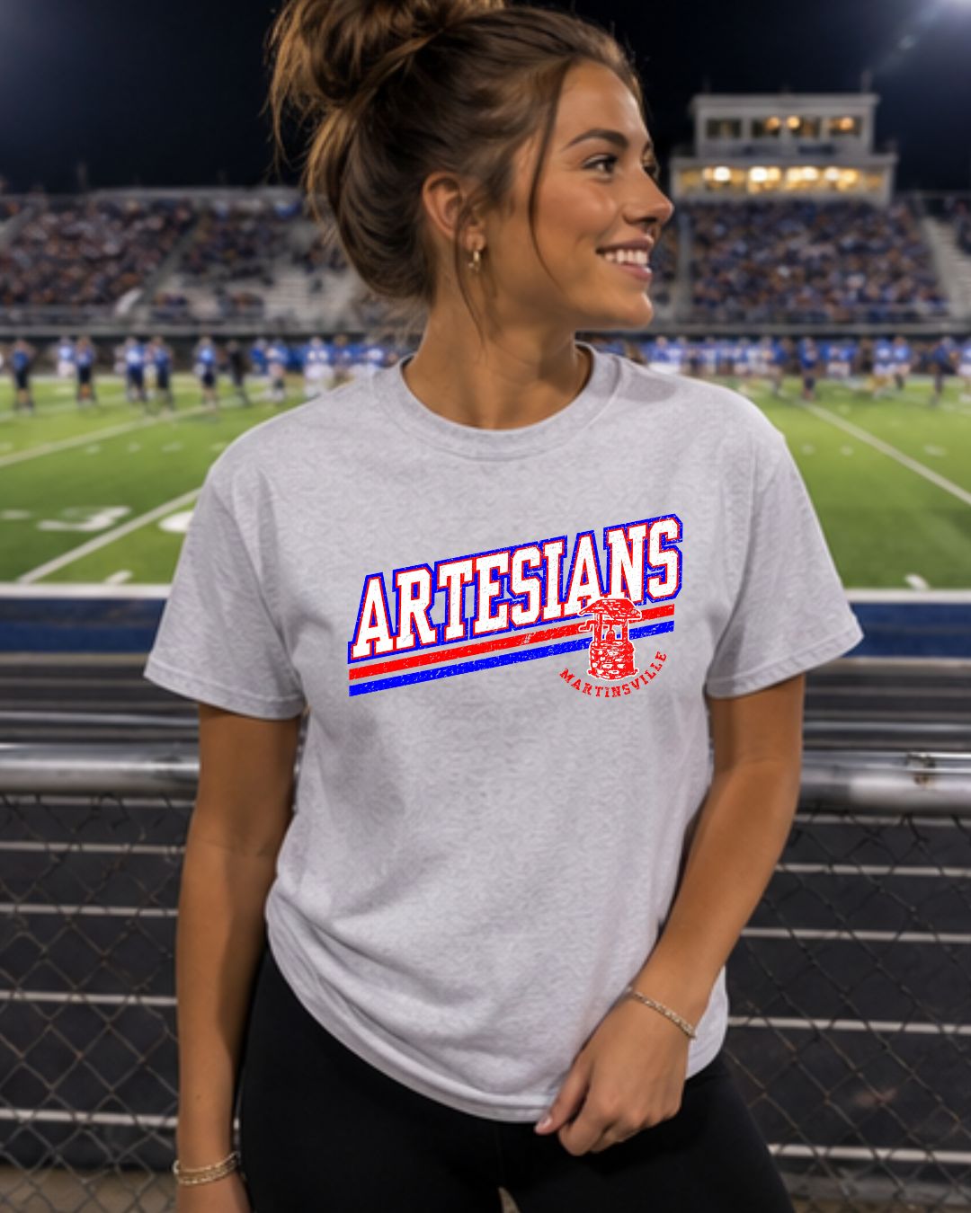 Martinsville Artesians - Football Graphic Tee