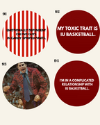 INDIANA BASKETBALL BUTTON SERIES ONES