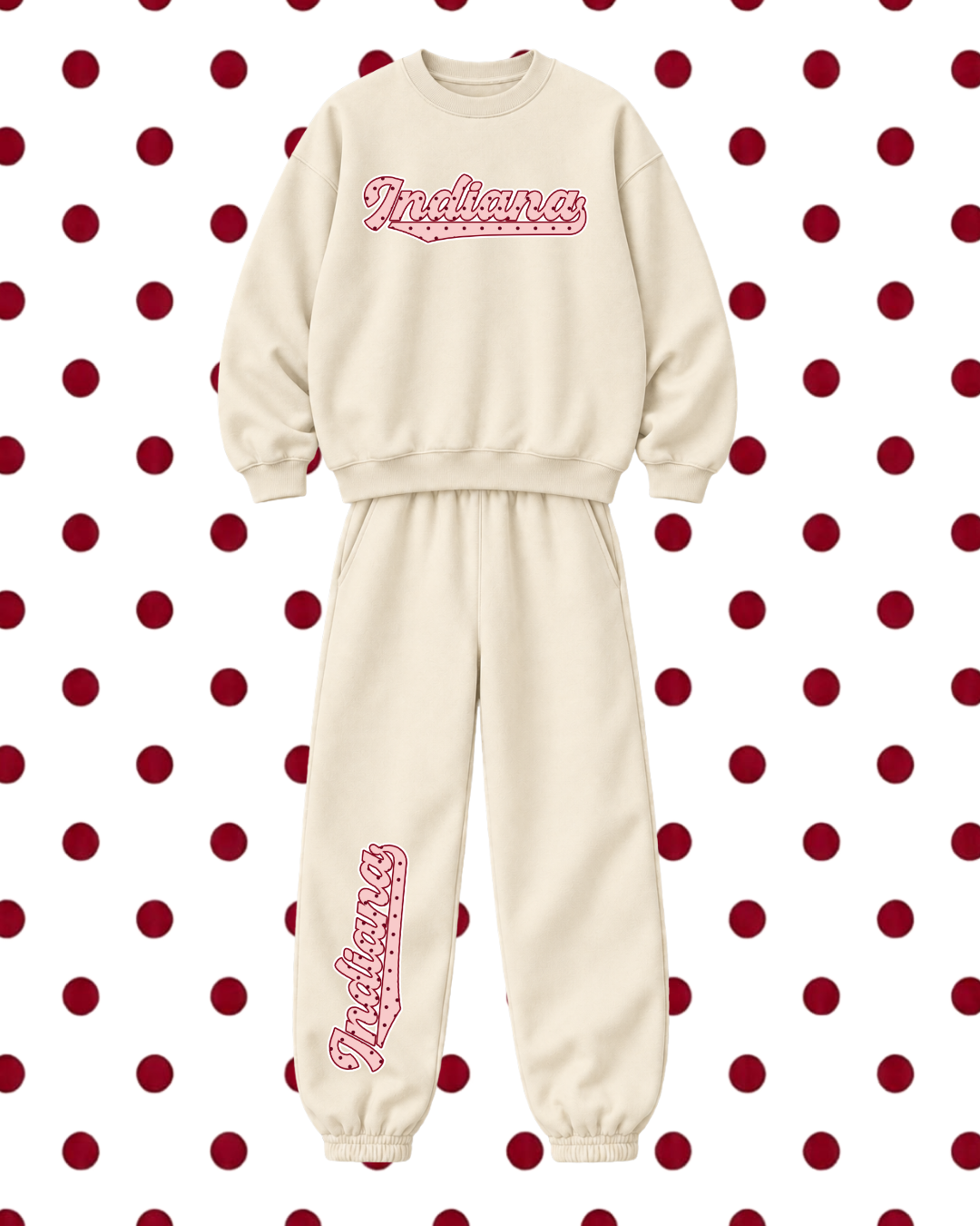 Indiana Polka Dot Red Sweat Set!